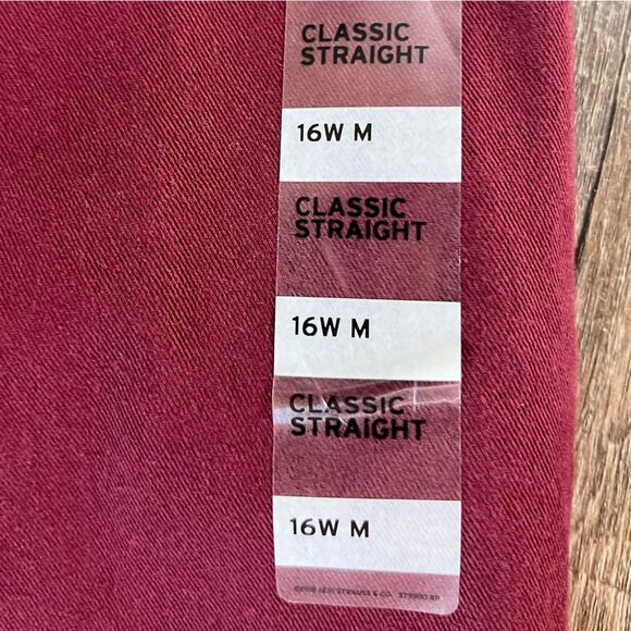 Levi's Plus Classic Straight Jeans Windsor Wine- Size 16W - Picture 10 of 13